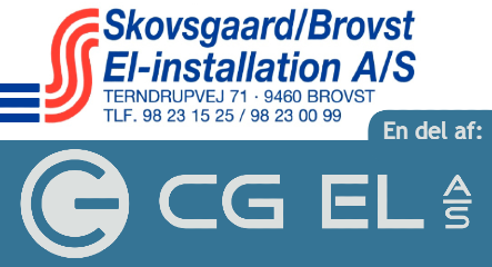 Skovsgaard/Brovst El-installation ApS er en del af CG EL A/S
